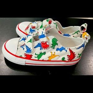 Converse - Child size 10.  Dinosaurs with Velcro straps.